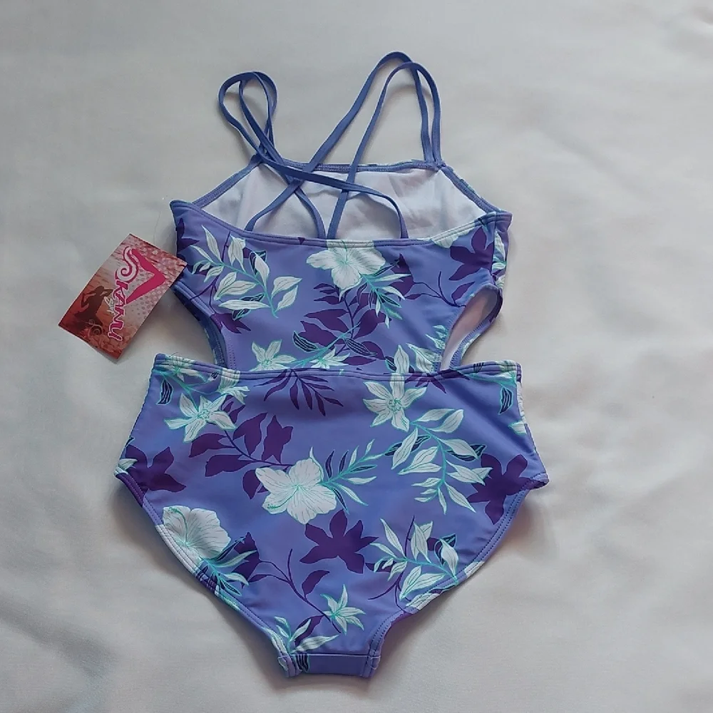 Kanu Surf Julia‎ Girls Bikini Purple Floral Size 12